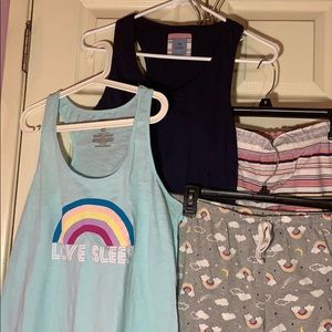 2 sets of pajamas (m) different brands